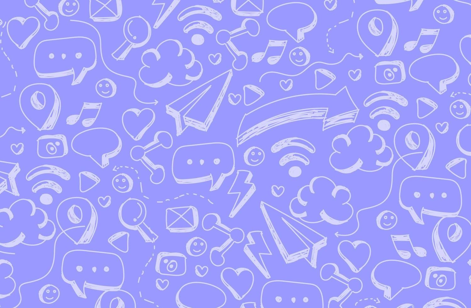 social media hand drawn background 22748529 Vector Art at Vecteezy