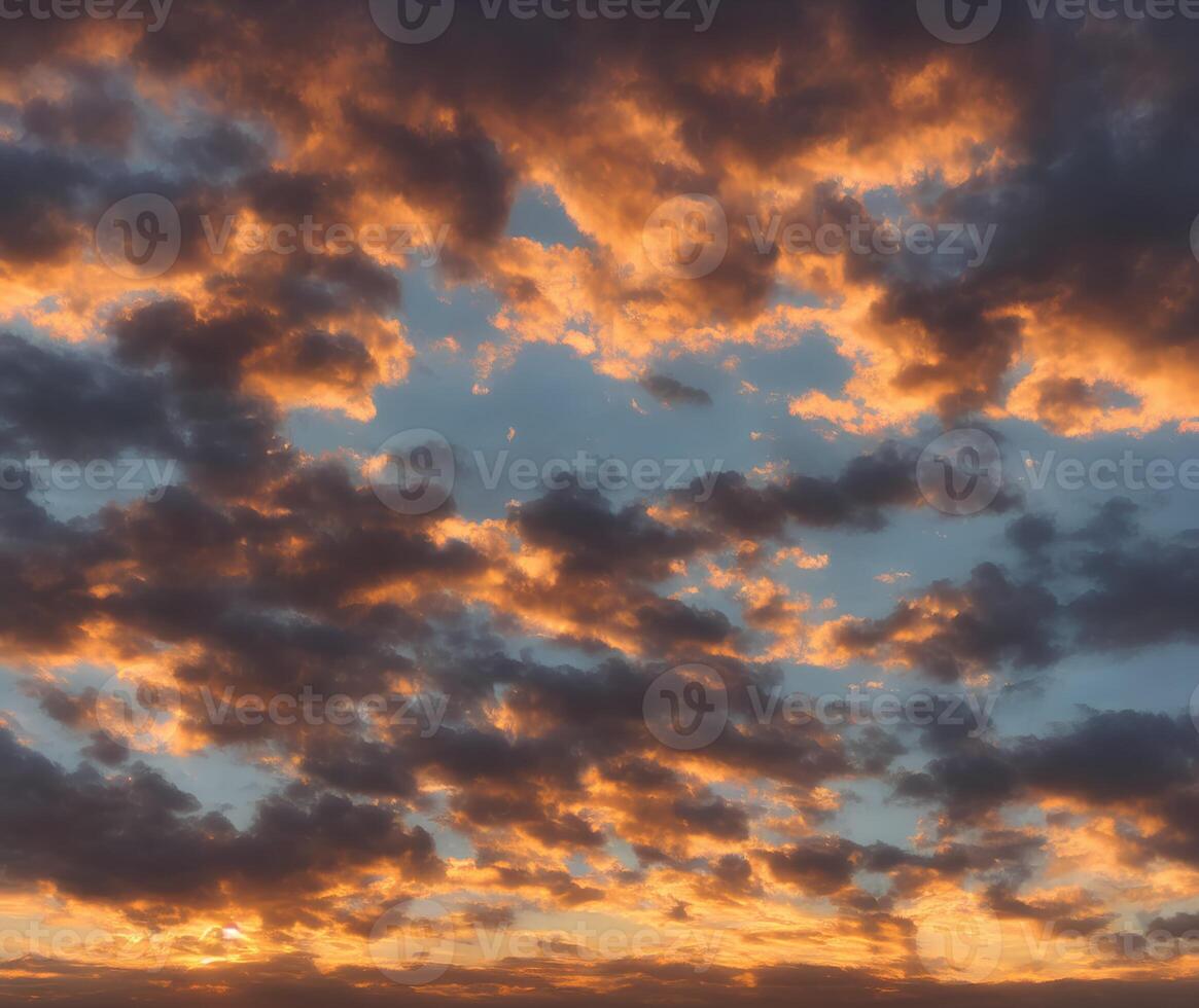 un esplendor de colores pinturas el noche puesta de sol cielo, cielo reemplazo - generativo ai tecnología foto