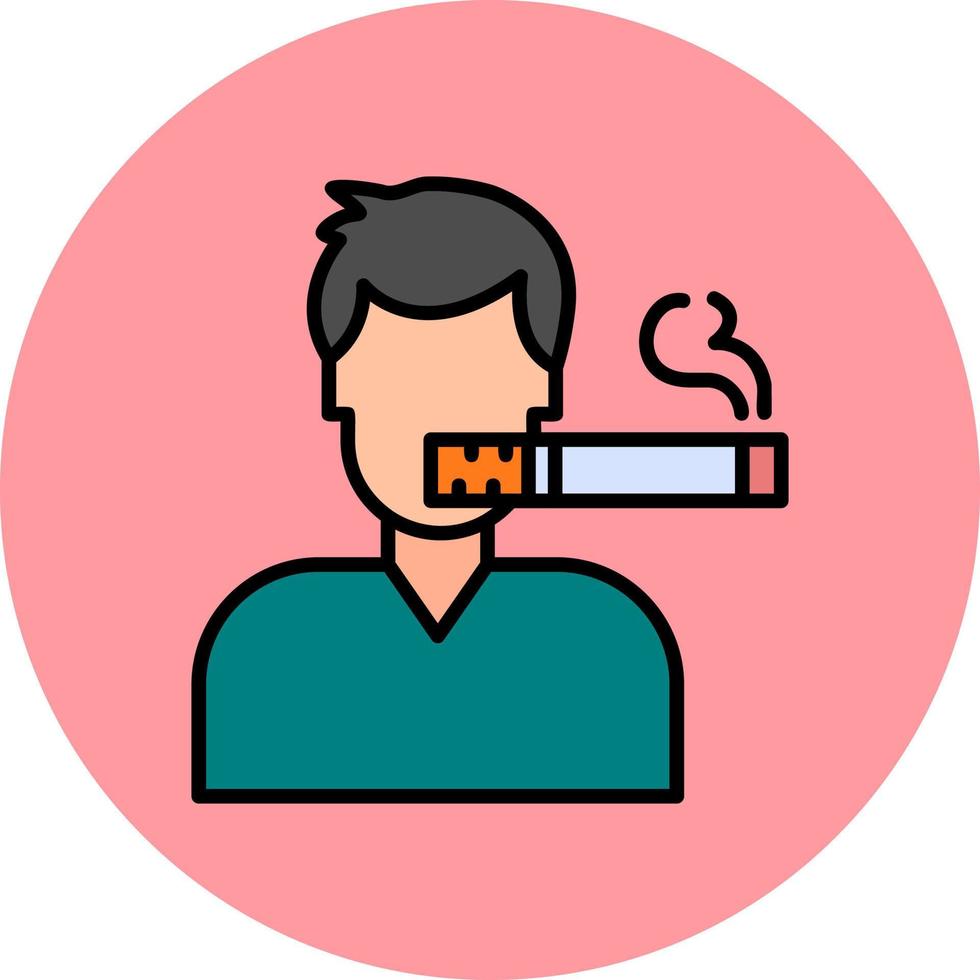 Man Smoking Vector Icon