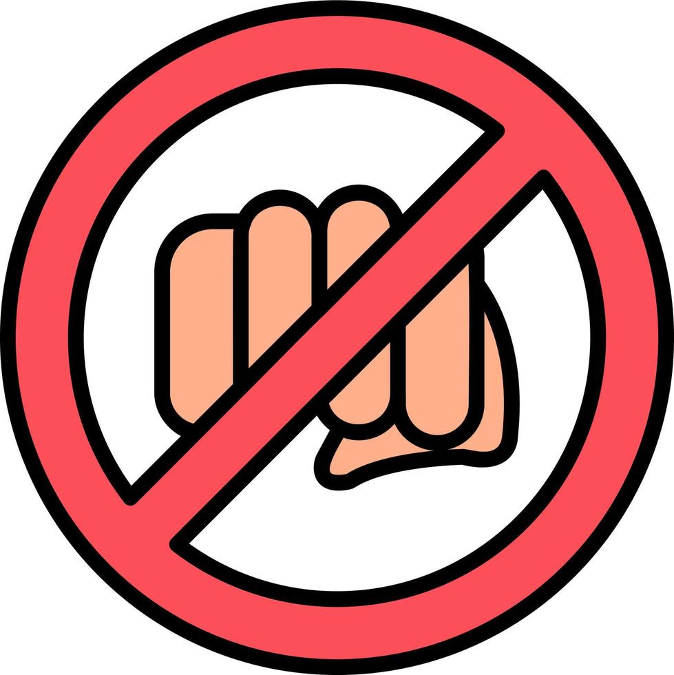 No Assaulting Vector Icon