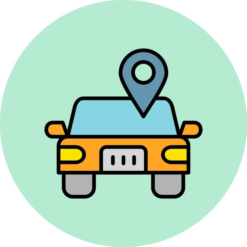 Car Location Vector Icon