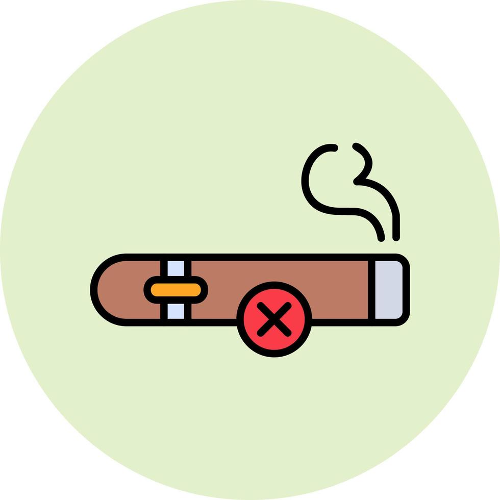 ningún icono de vector de cigarro