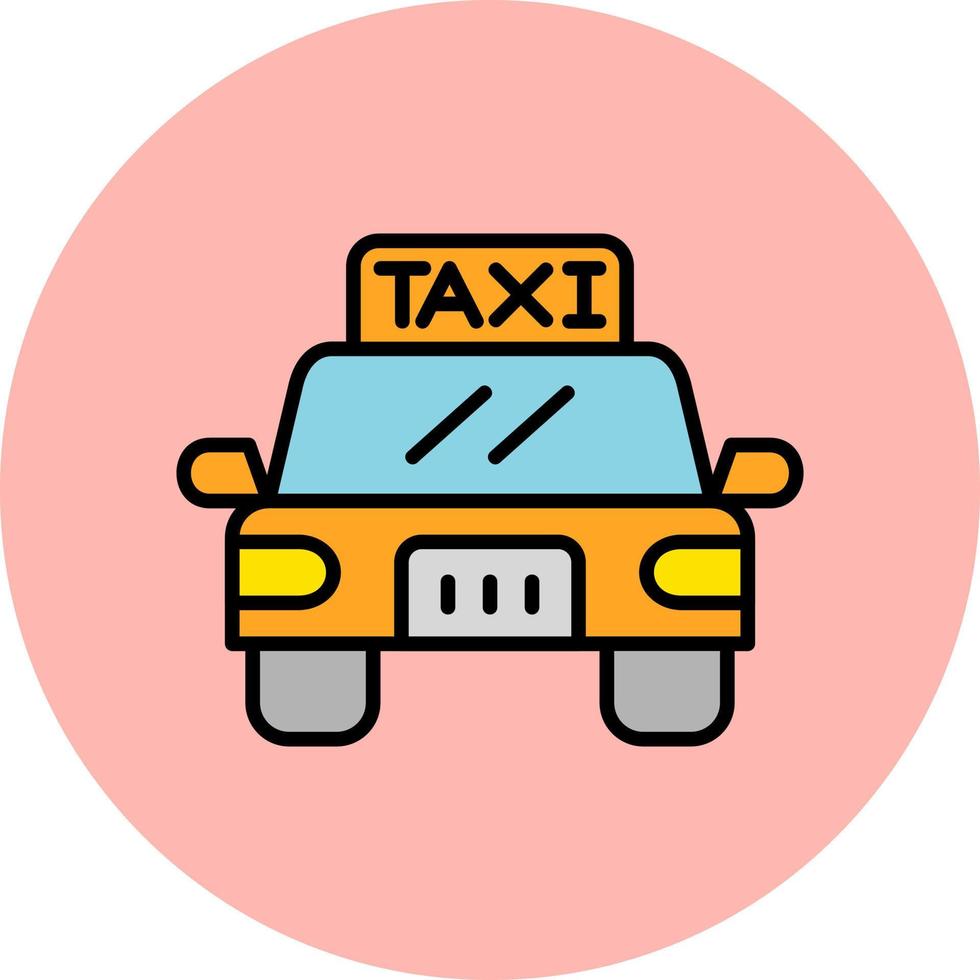 icono de vector de taxi