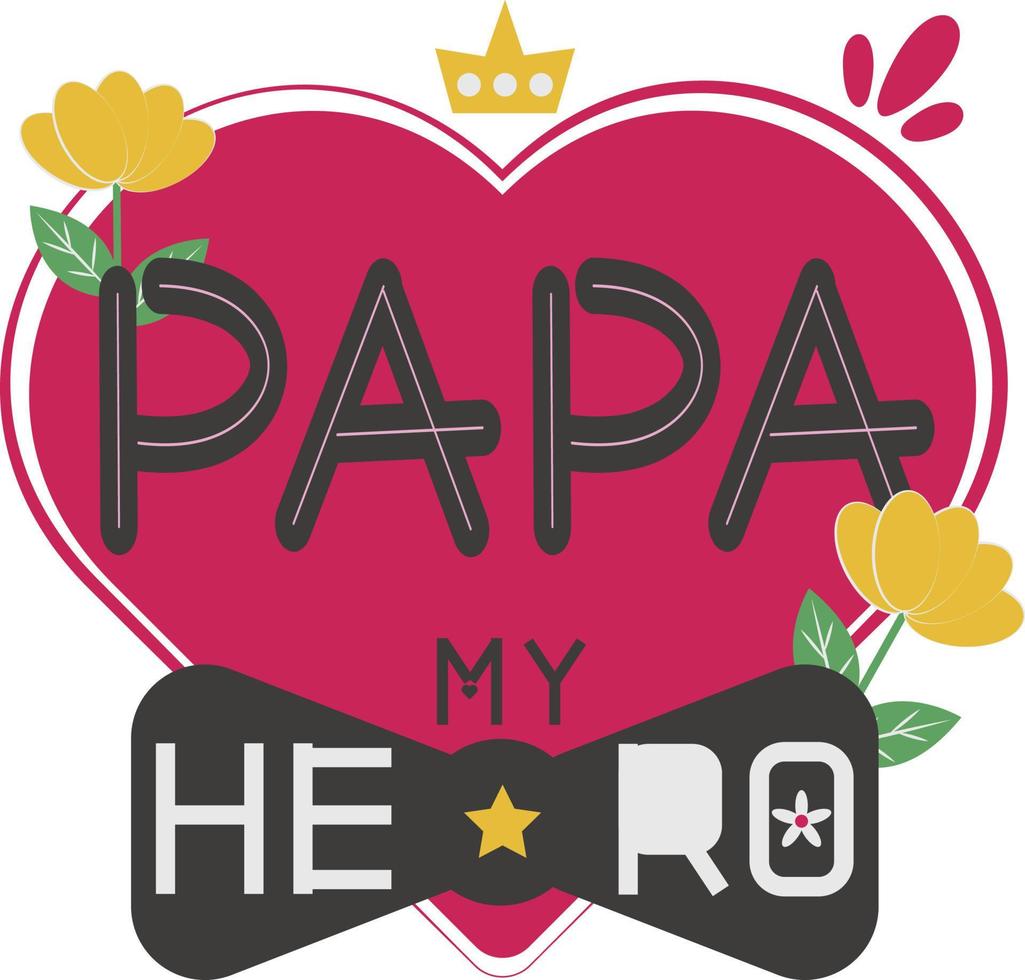 contento del padre día tarjeta corazón plano icono vector símbolo pegatina ilustración diseño