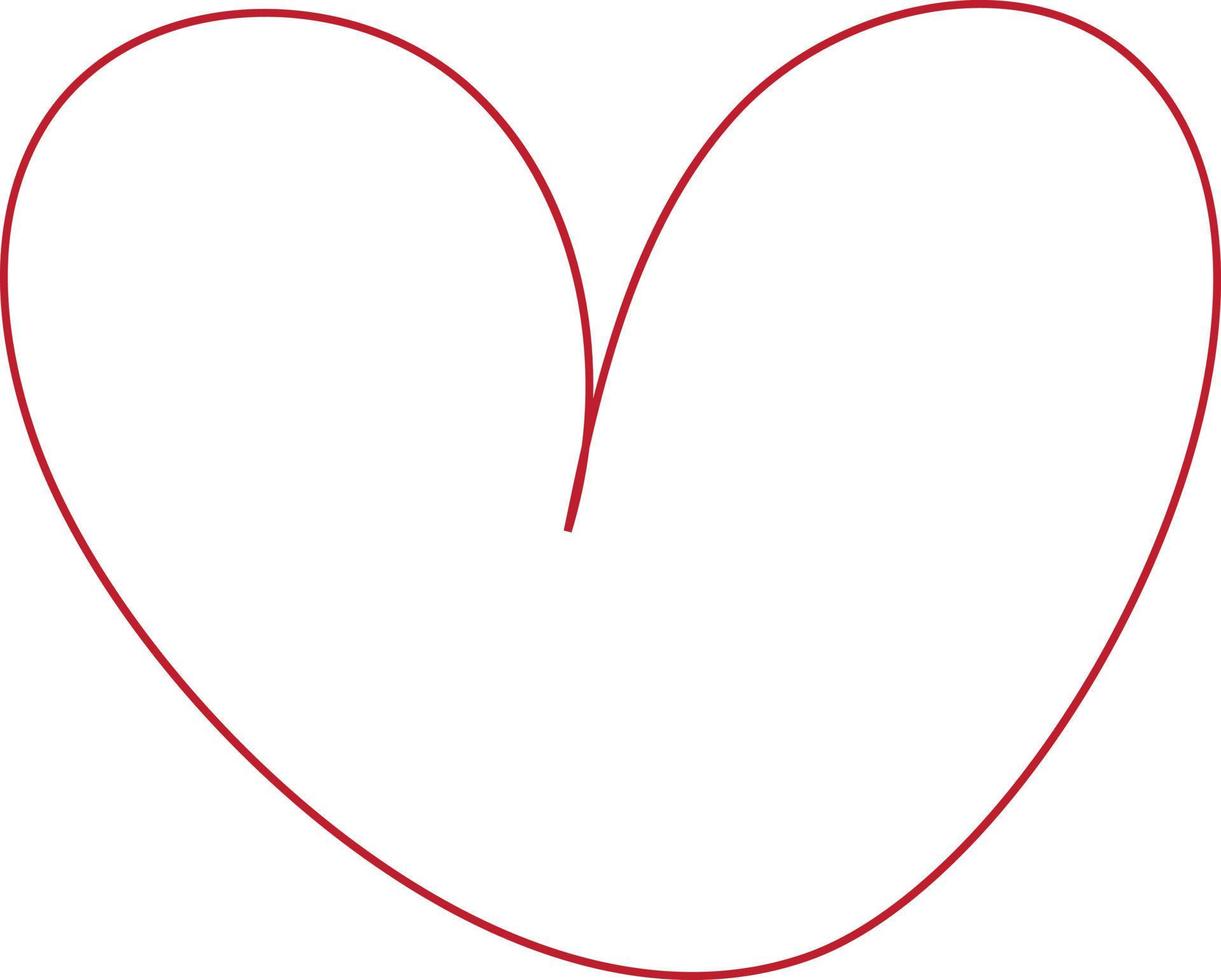 Red Love Heart Element vector