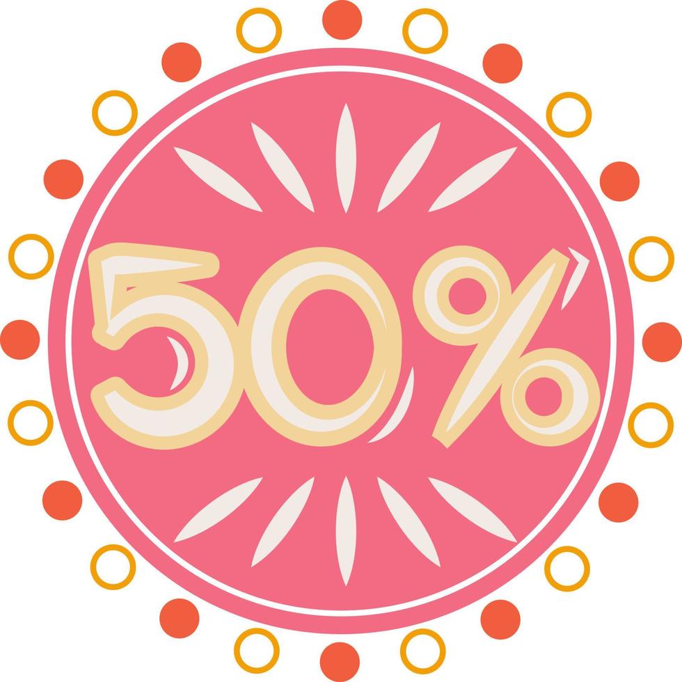Red Circle Light Elegant Special Sale Style vector