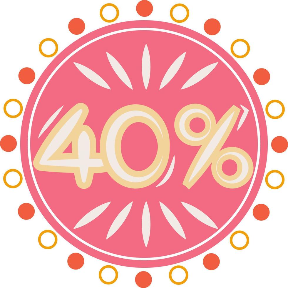 Red Circle Light Elegant Special Sale Style vector