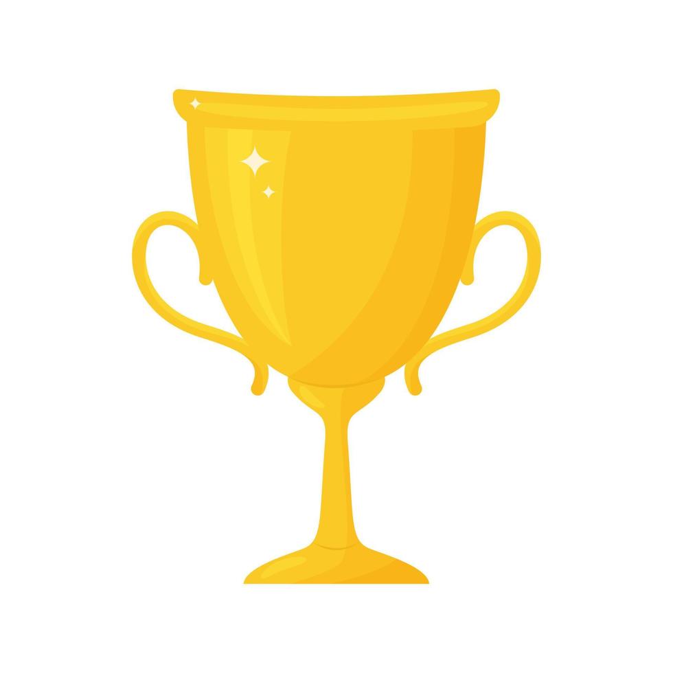 golden cup illustration vector