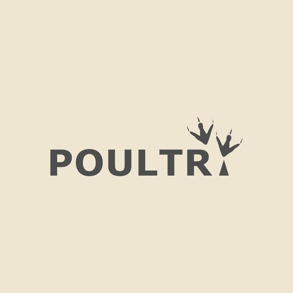 poultry flat design icon logo vector