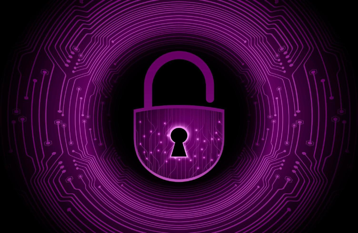 Modern Cybersecurity Technology Background with lock vector