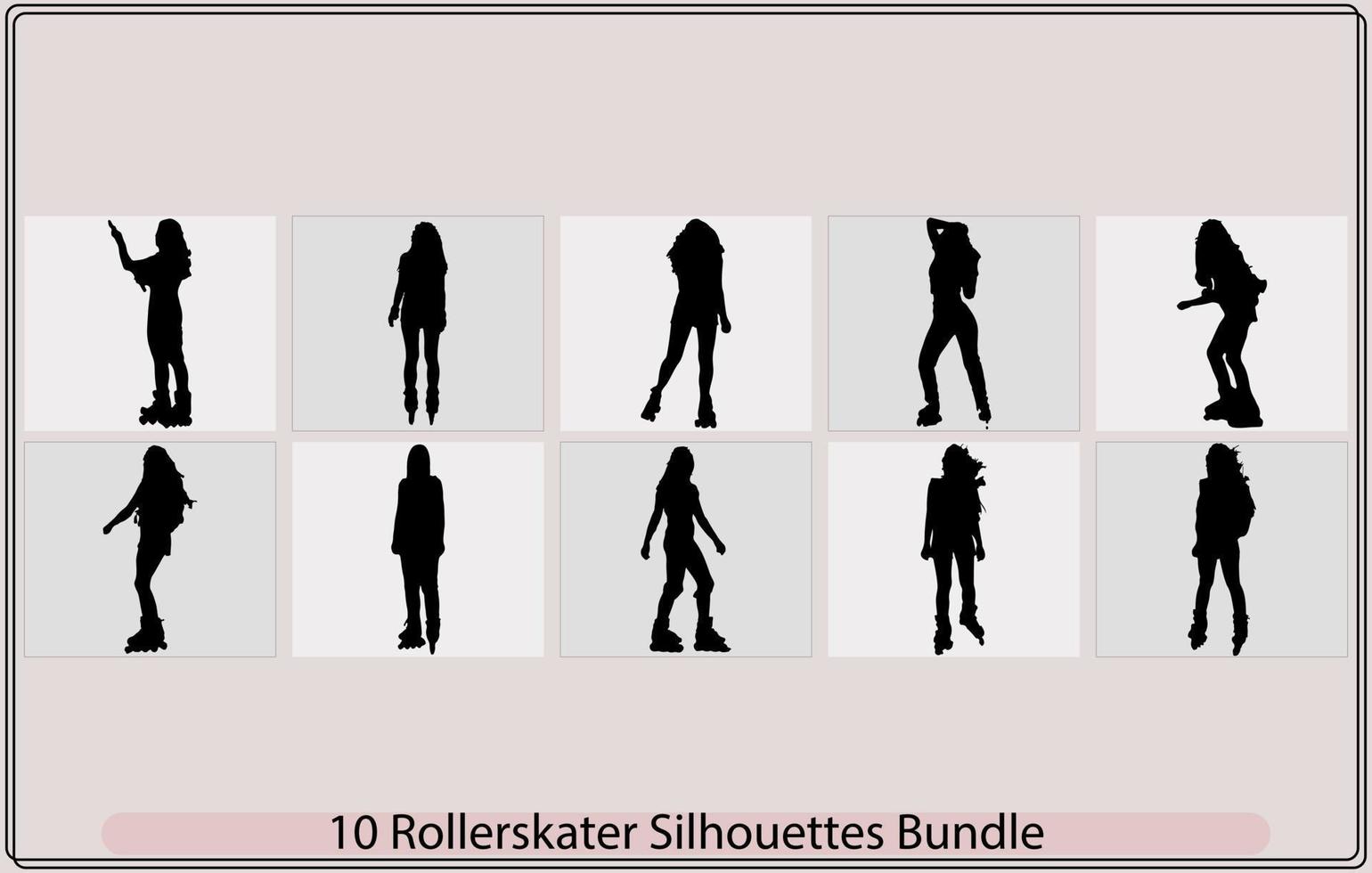 siluetas de rodillo niña, silueta de mujer montando en patines,siluetas de rodillo Nina, mujer en rodillo patinar silueta vector