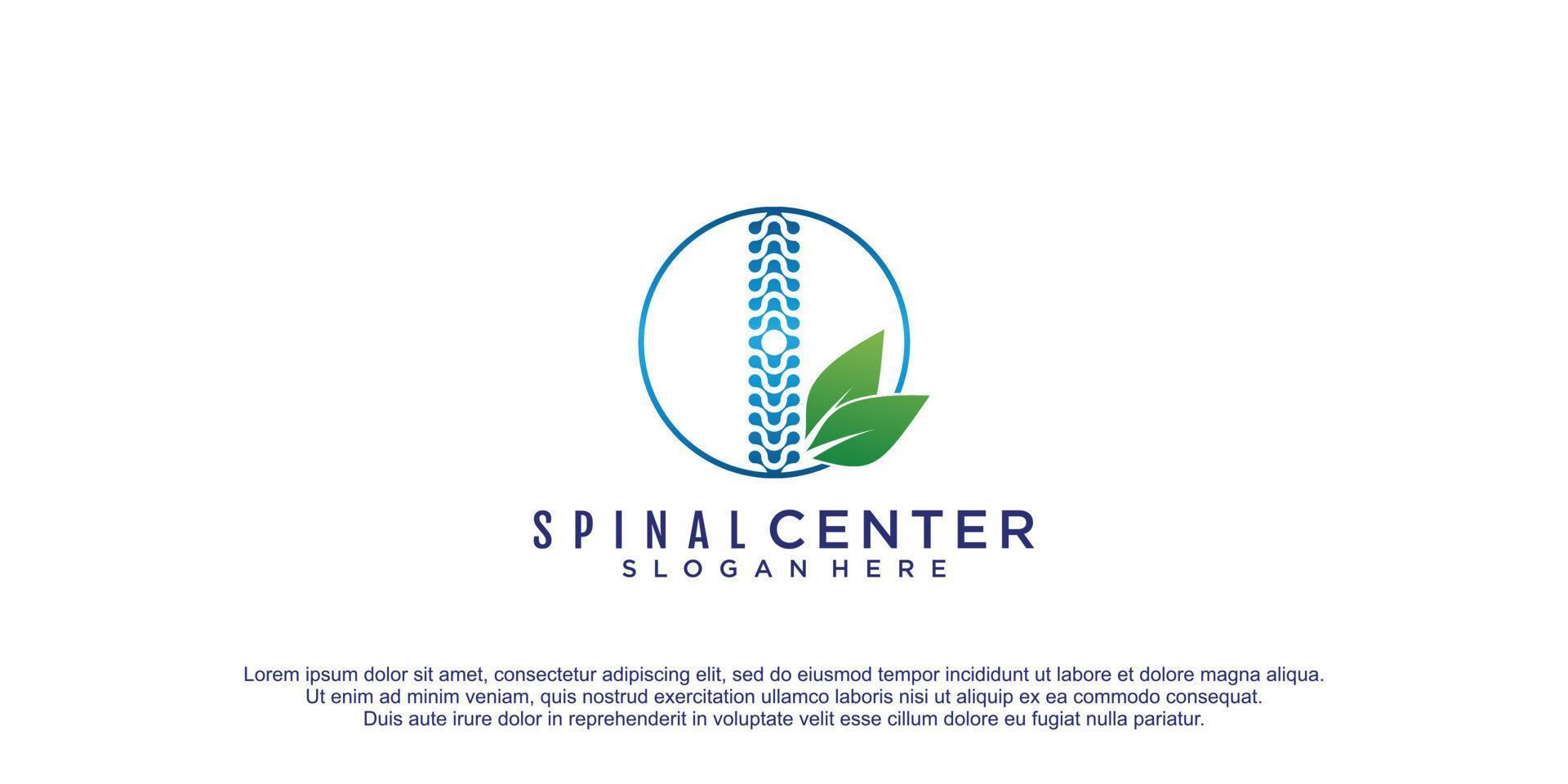 Spine diagnostic center logo vector illustration