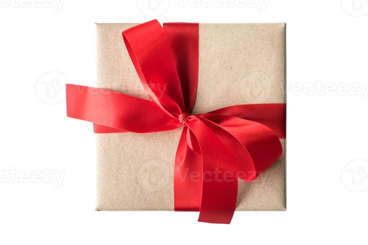 Beige gift box isolated on a transparent background png