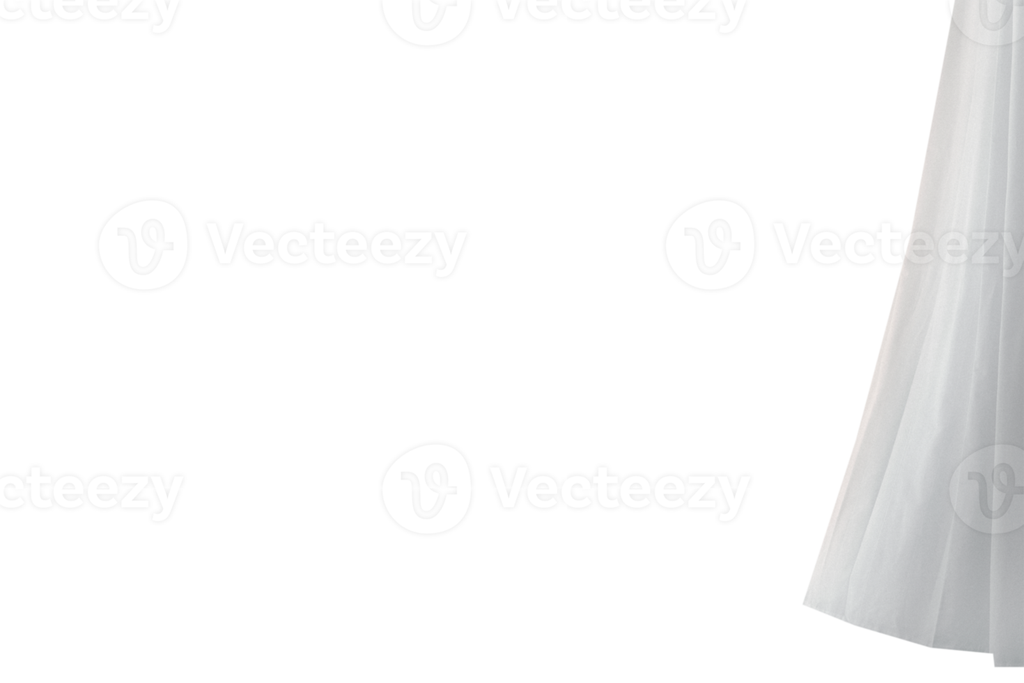 Weiß Vorhang isoliert auf ein transparent Hintergrund png