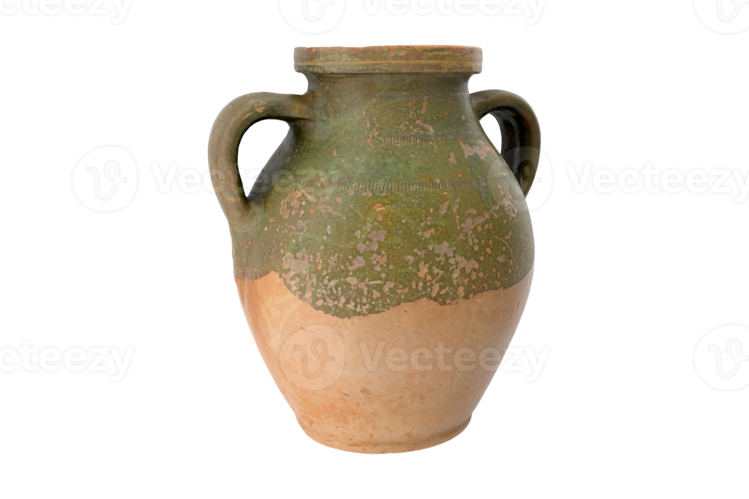 Clay vase isolated on a transparent background png