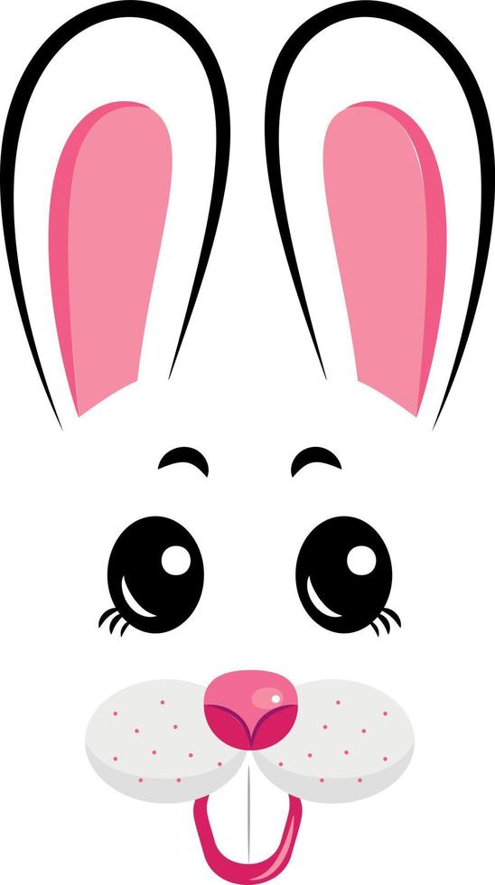 The rabbit face mask vector