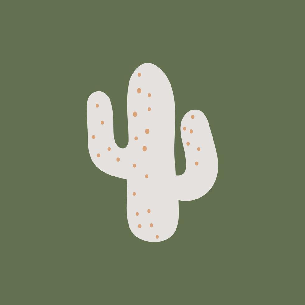 gracioso cactus en retro boho colores vector