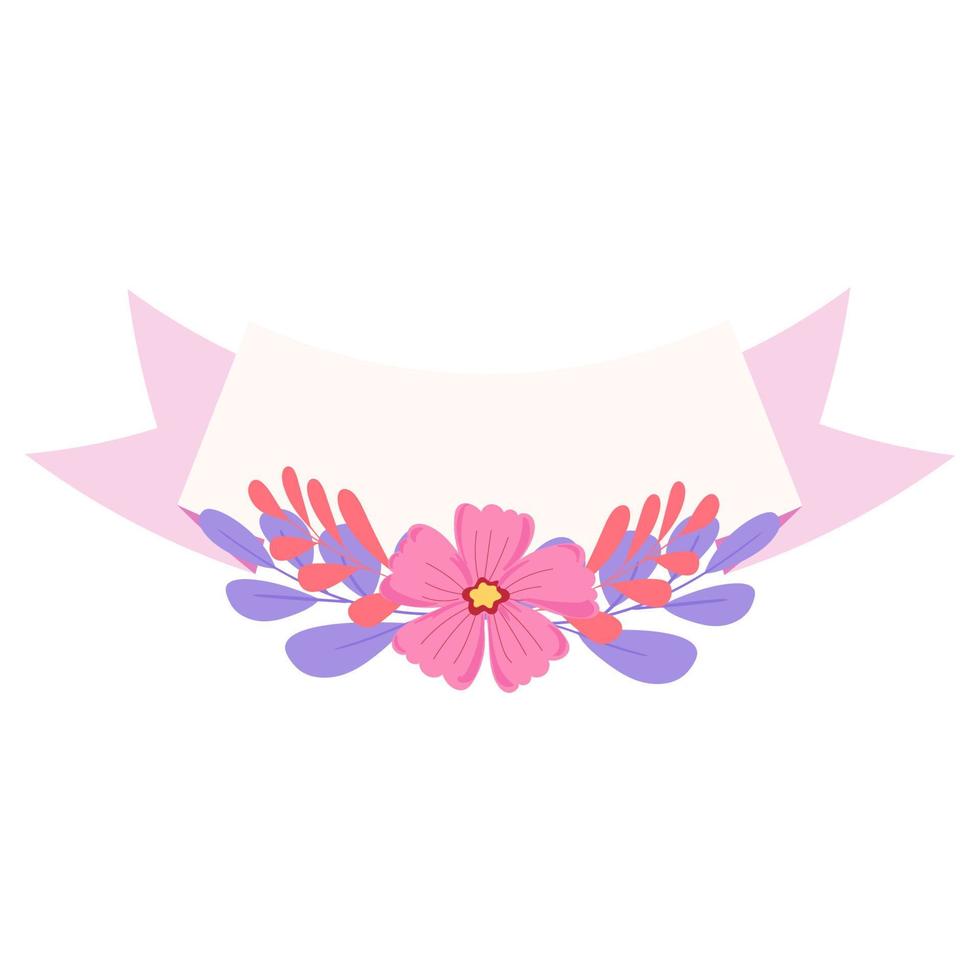 frame with flowers vector