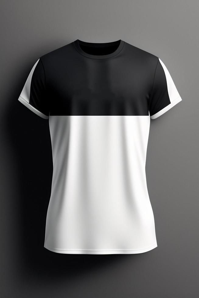 T-shirt mockup. White blank t-shirt front views. male clothes wearing clear attractive apparel t-shirt models. photo