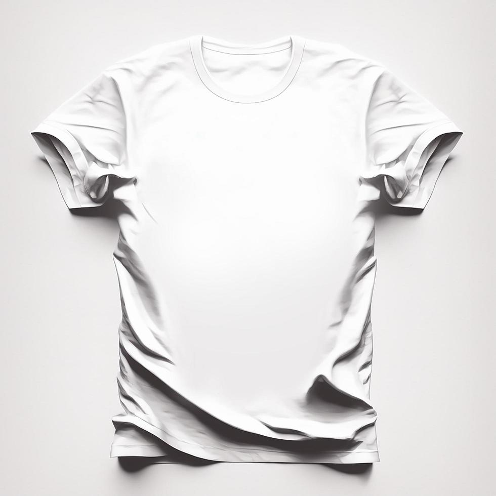 T-shirt mockup. White blank t-shirt front views. male clothes wearing clear attractive apparel t-shirt models. photo