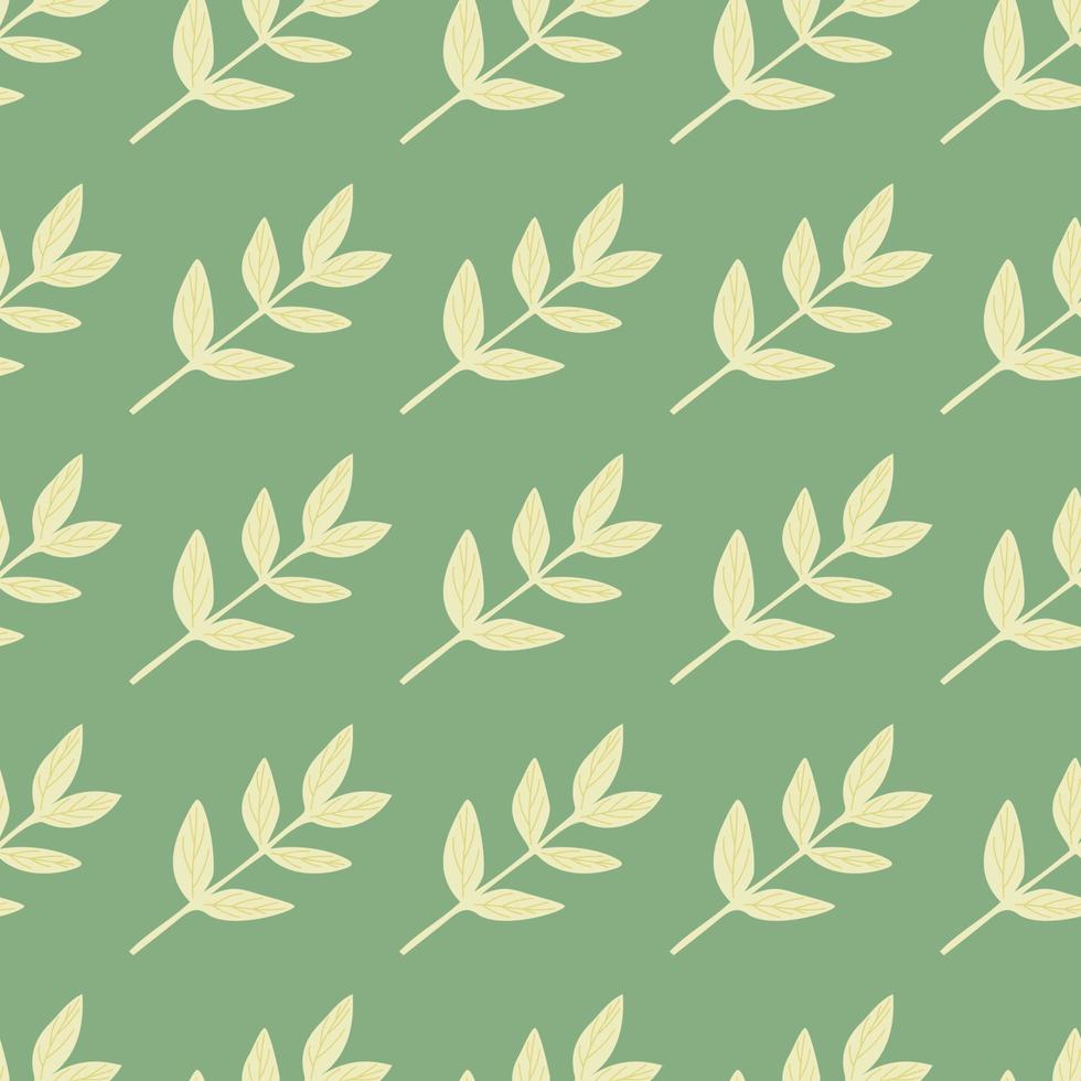 Organic leaves seamless pattern. Decorative forest leaf wallpaper. Botanical background. vector