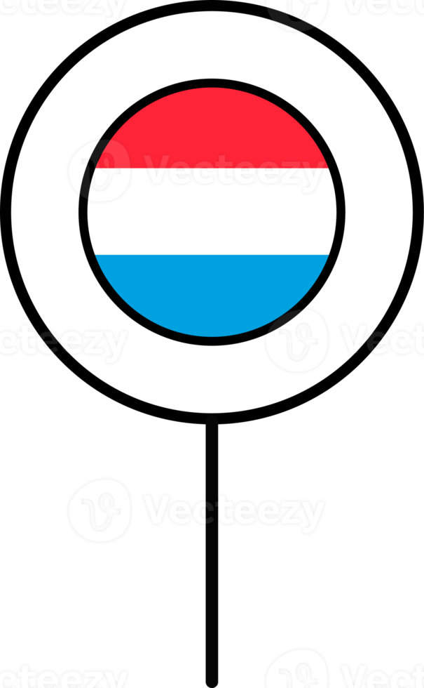 Luxemburg vlag cirkel pin icoon. png