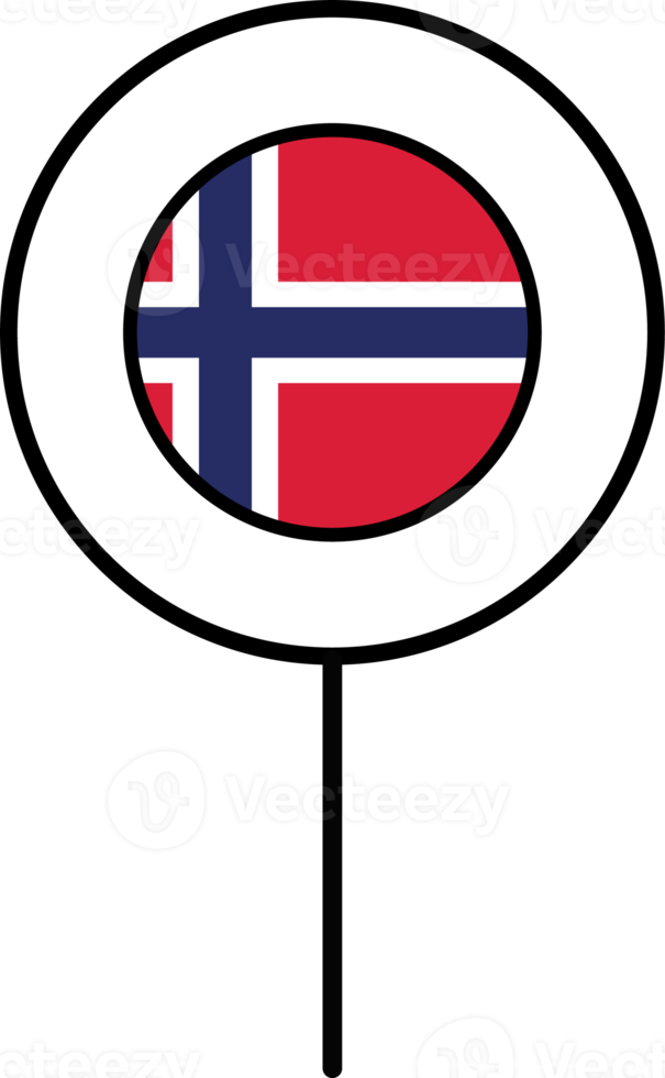 Norge flagga cirkel stift ikon. png