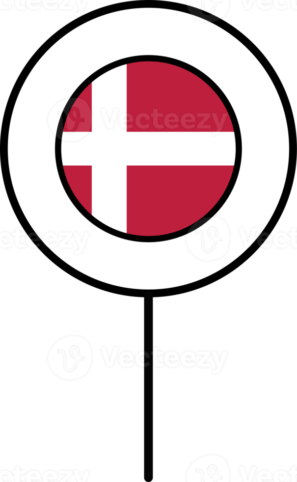 Denmark flag circle pin icon. png