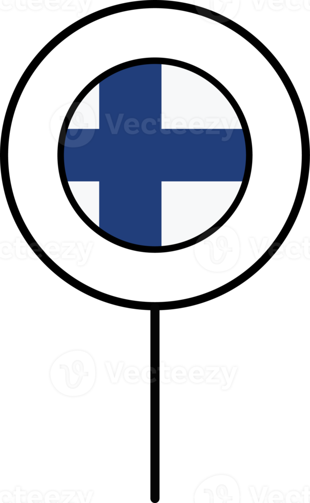 Finlandia bandiera cerchio perno icona. png