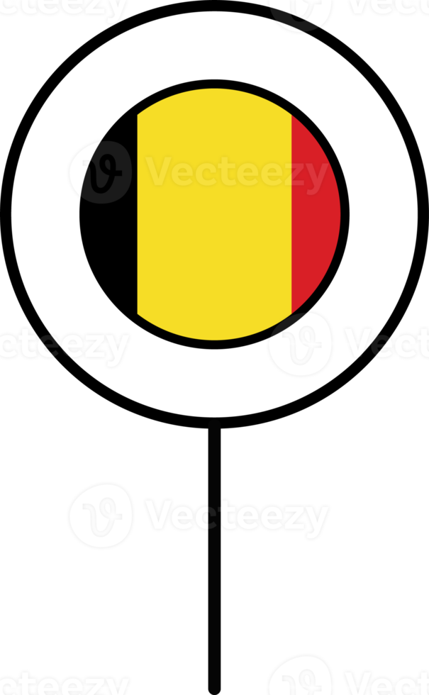 Belgien Flagge Kreis Stift Symbol. png
