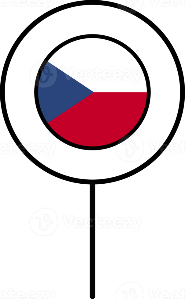 Tsjechisch vlag cirkel pin icoon. png
