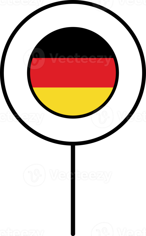 Germany flag circle pin icon. png