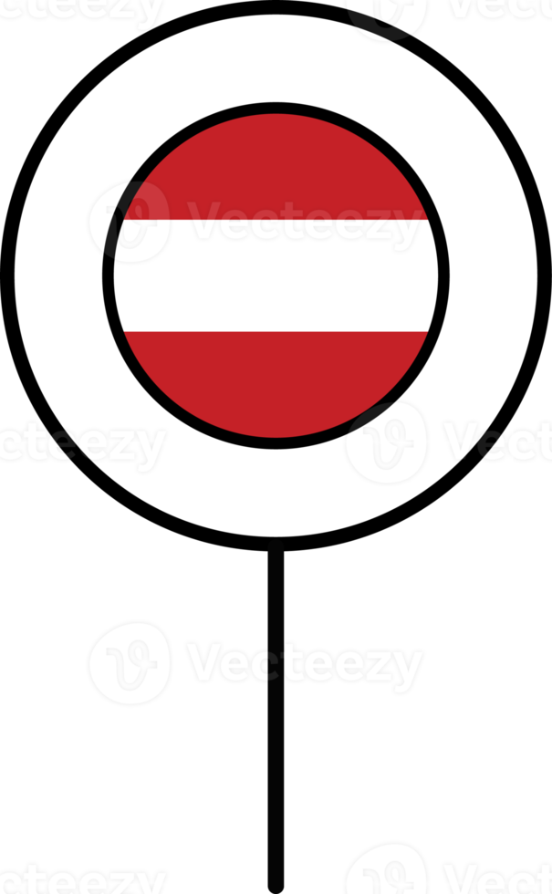 Austria flag circle pin icon. png