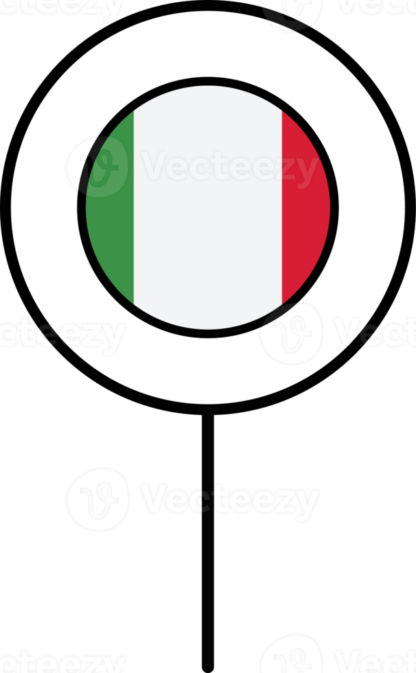 Italië vlag cirkel pin icoon. png