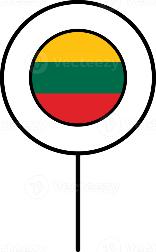Lithuania flag circle pin icon. png