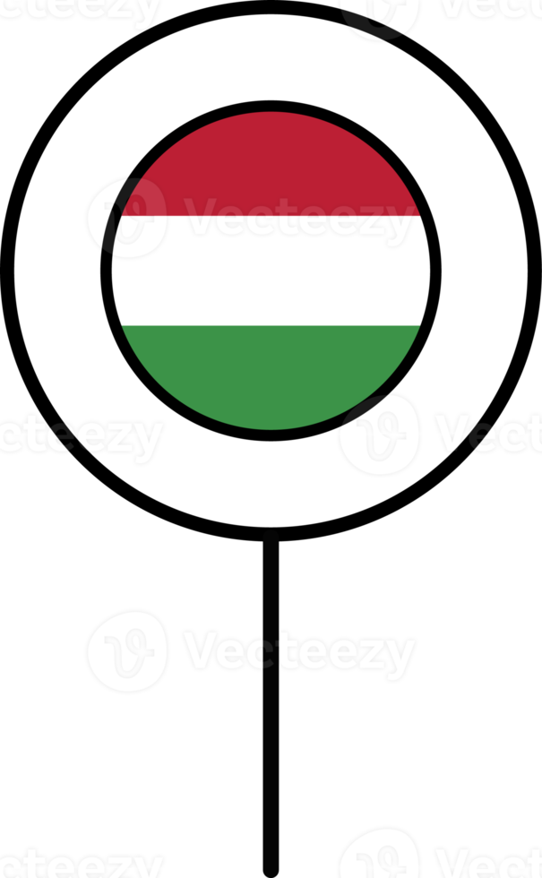 Hungary flag circle pin icon. png