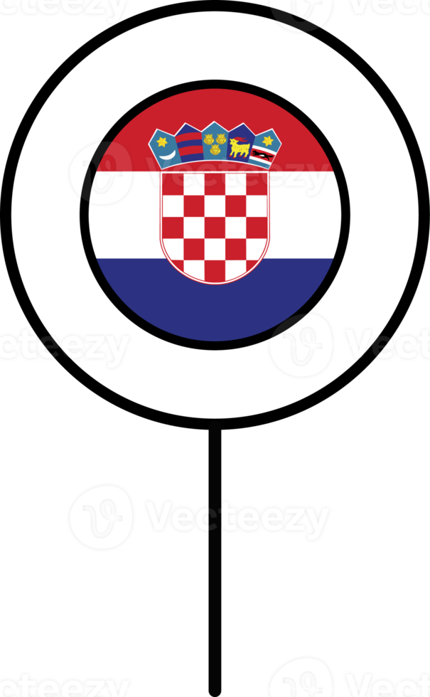 Kroatië vlag cirkel pin icoon. png