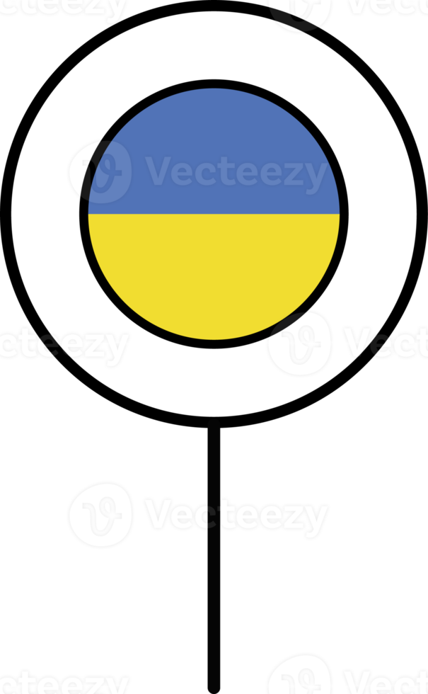 Ukraine flag circle pin icon. png