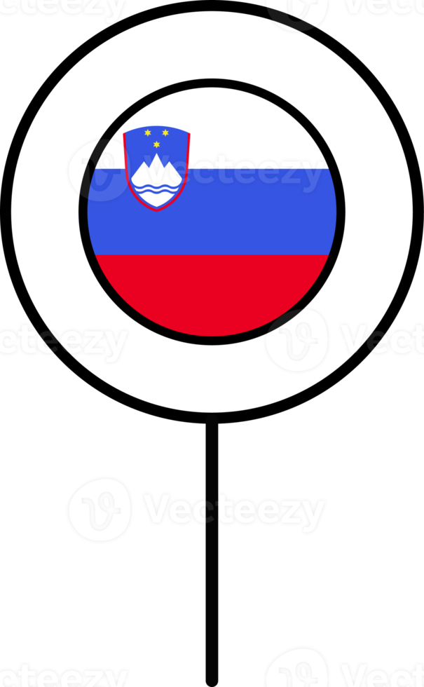 Slovenië vlag cirkel pin icoon. png