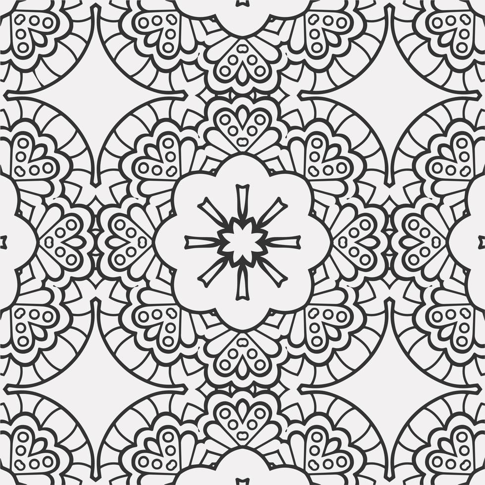 vector coloring geometric flower shapes pattern background