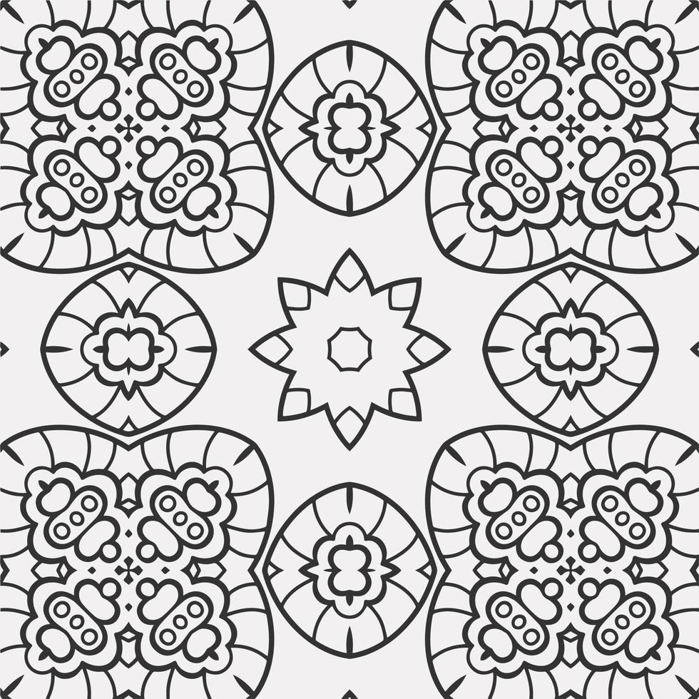 vector coloring geometric flower shapes pattern background