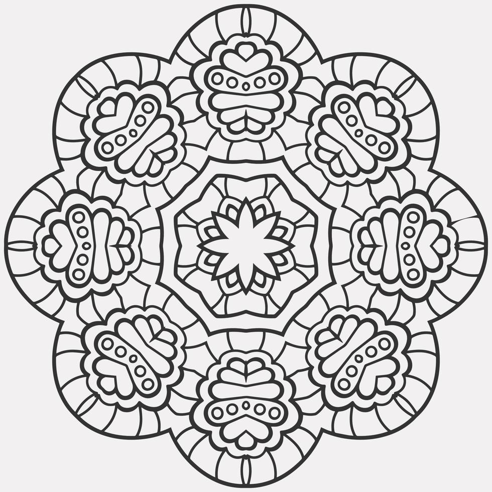 vector coloring geometric flower shapes pattern background
