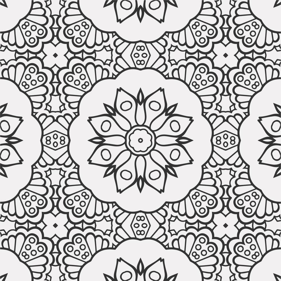 vector coloring geometric flower shapes pattern background