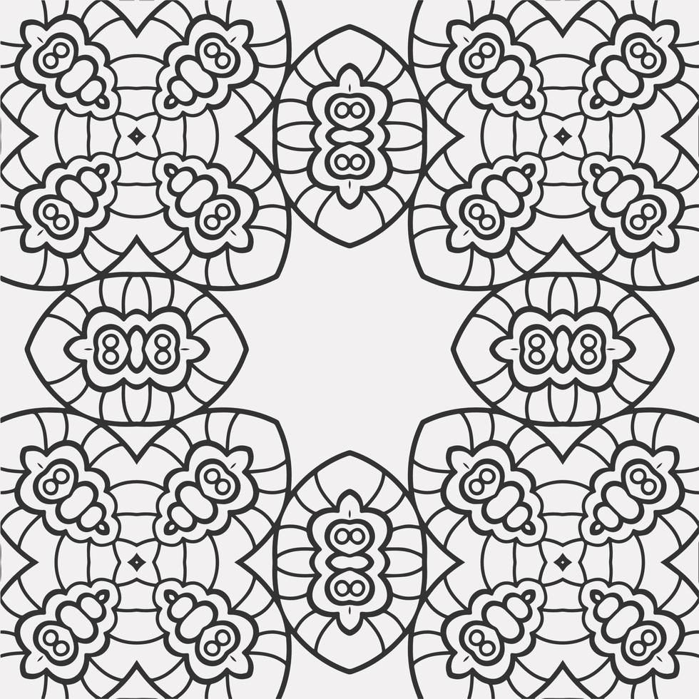vector coloring geometric flower shapes pattern background