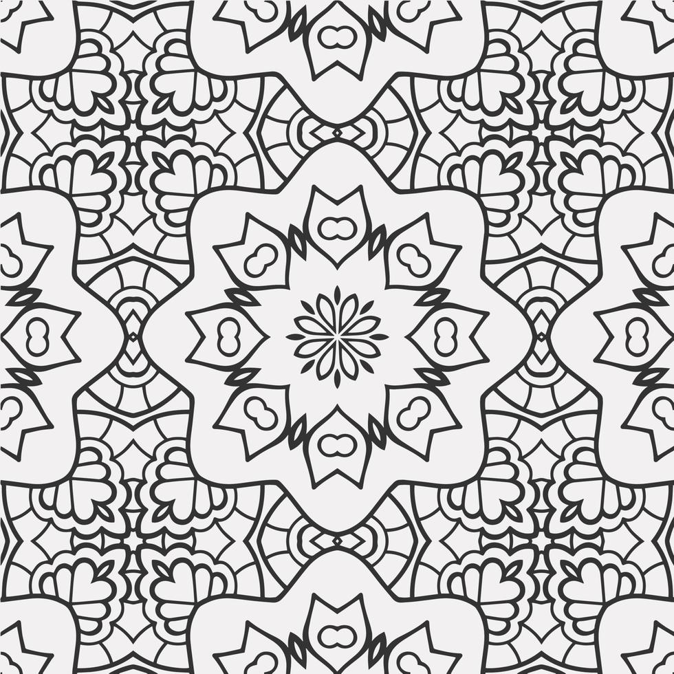vector coloring geometric flower shapes pattern background