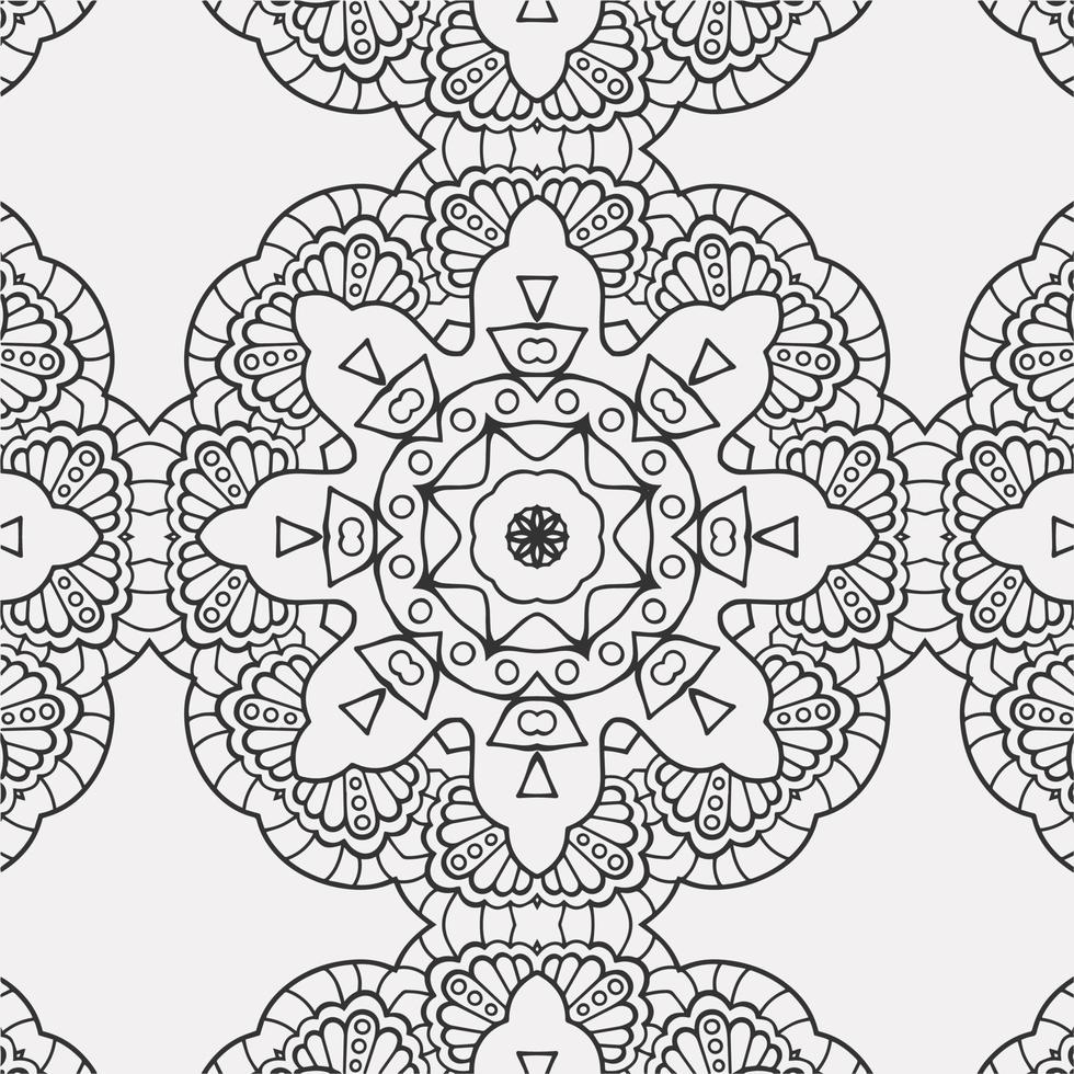 vector coloring geometric flower shapes pattern background