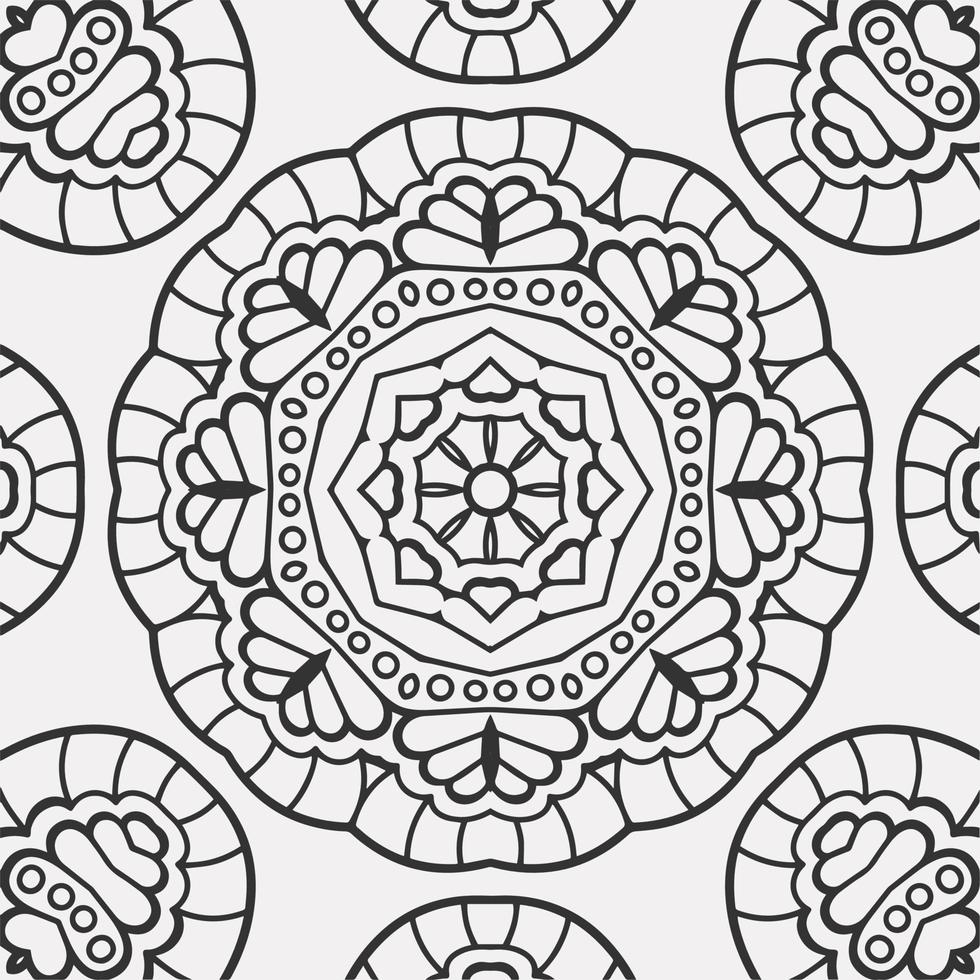 vector coloring geometric flower shapes pattern background