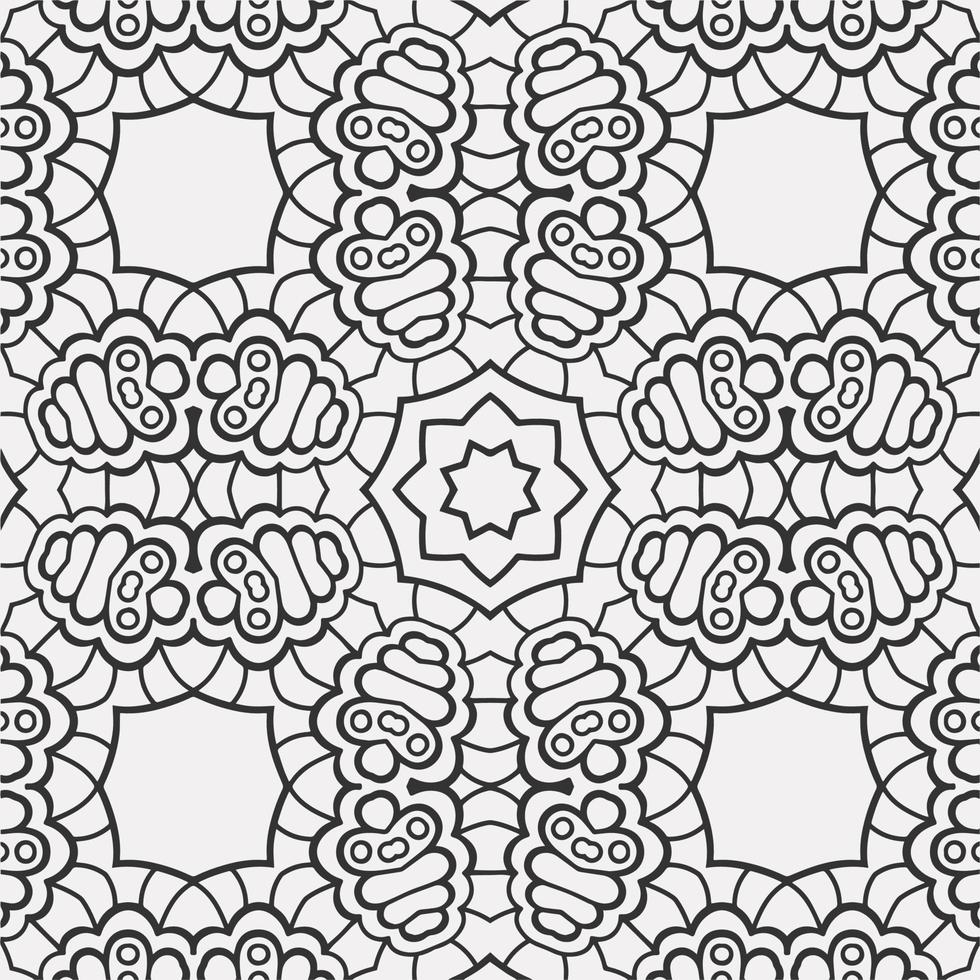 vector coloring geometric flower shapes pattern background