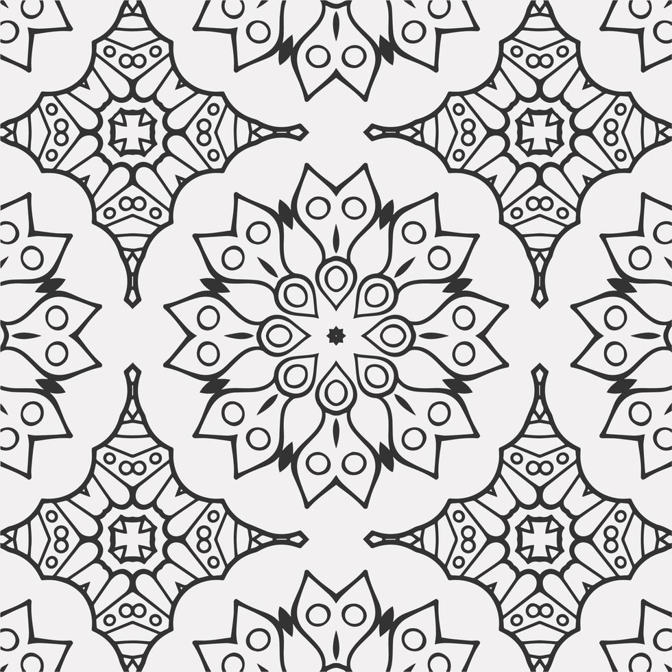 vector coloring geometric flower shapes pattern background