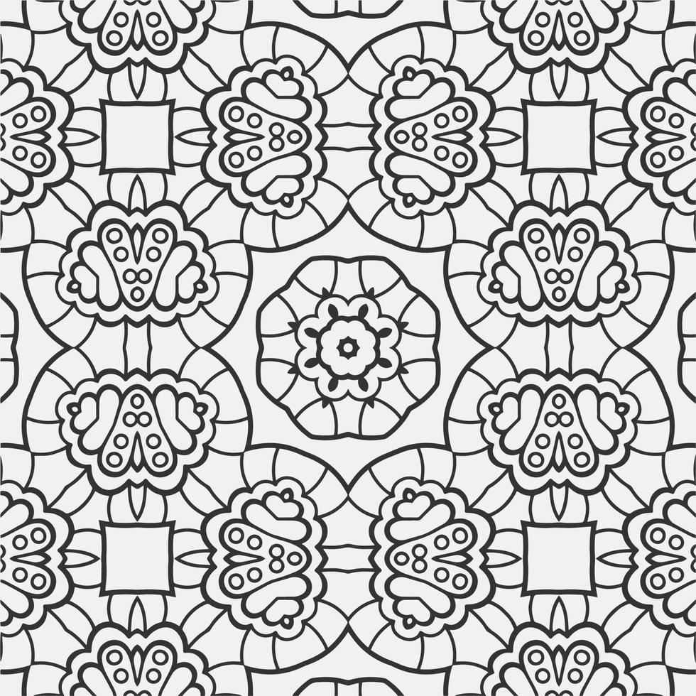 vector coloring geometric flower shapes pattern background